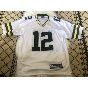 AARON RODGERS Jersey Green Bay Packers Football REEBOK NFL Equipment Size 48. E